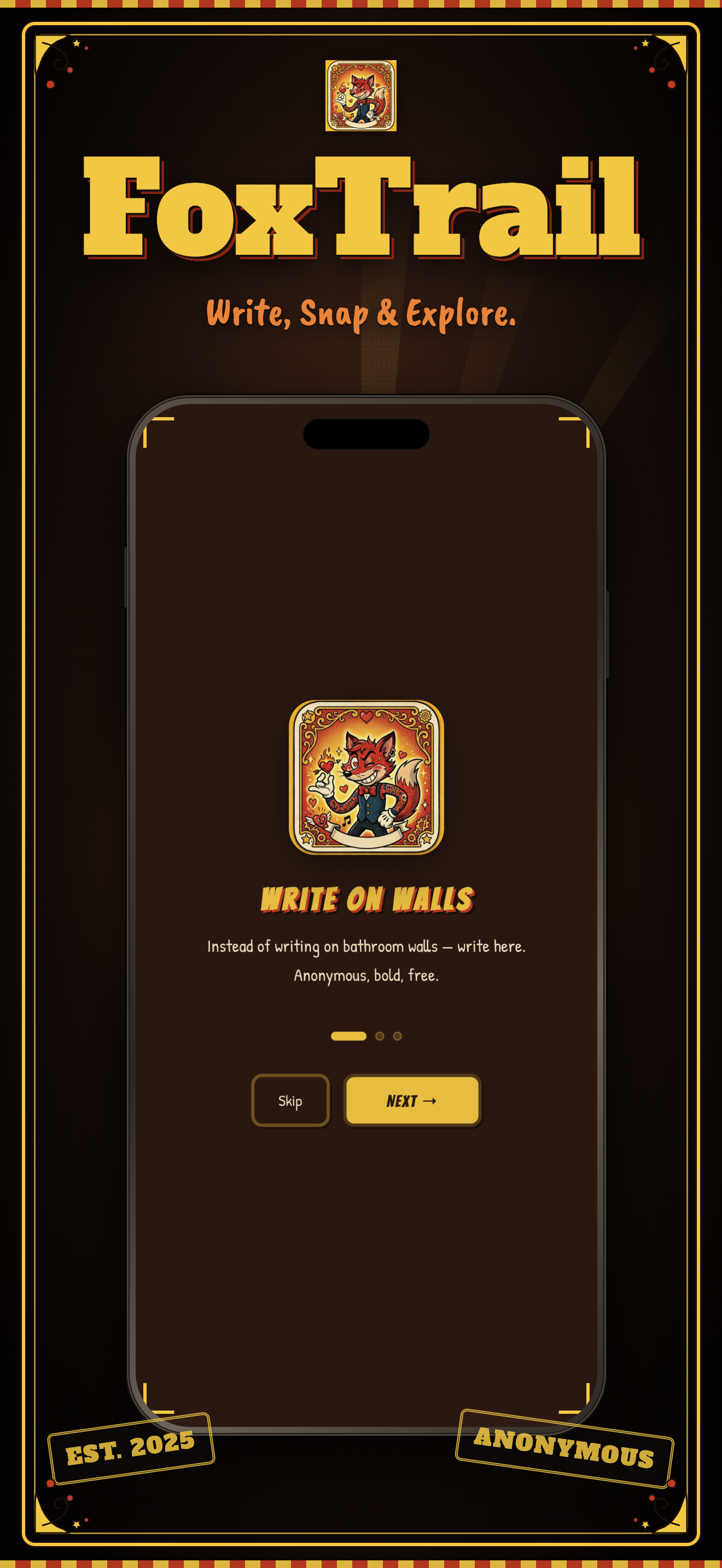 FoxTrail launch — Write on the Wall